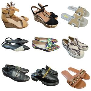 Bulk Women’s Flats and Sandals Shoe Lot Name Brand Wholesale Reseller Great ROI